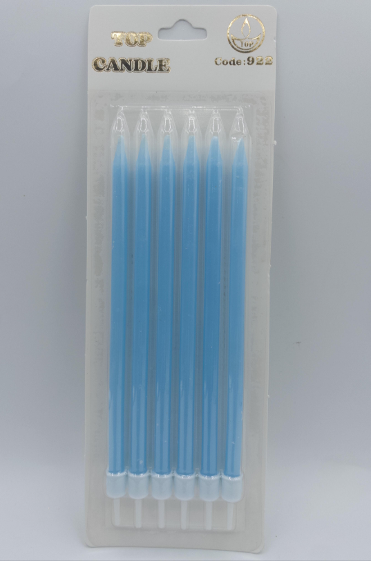 Mavi Doğum Günü Mumu 6 Lı Kod: 922 